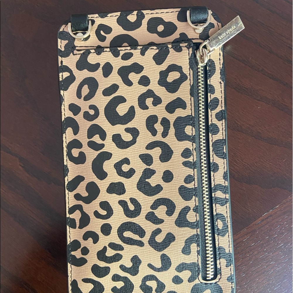 kate spade leopard phone case/wallet